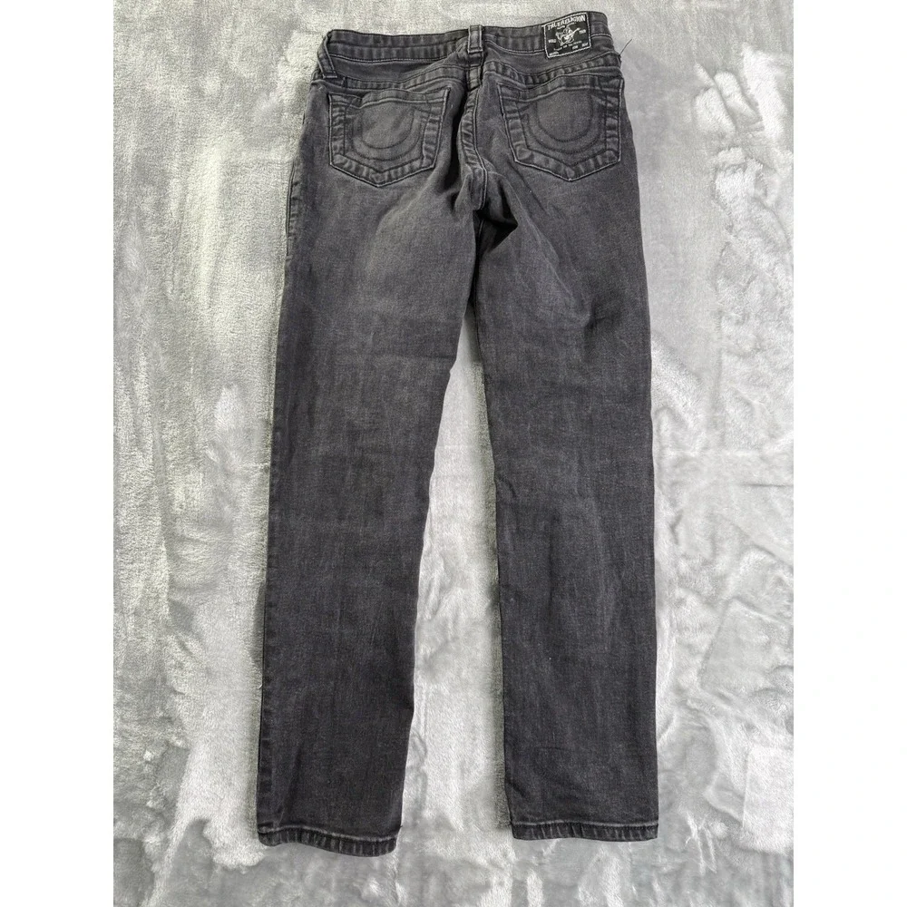 True Religion Rocco Relaxed Skinny Mens Jeans Size 26x26 Black Denim